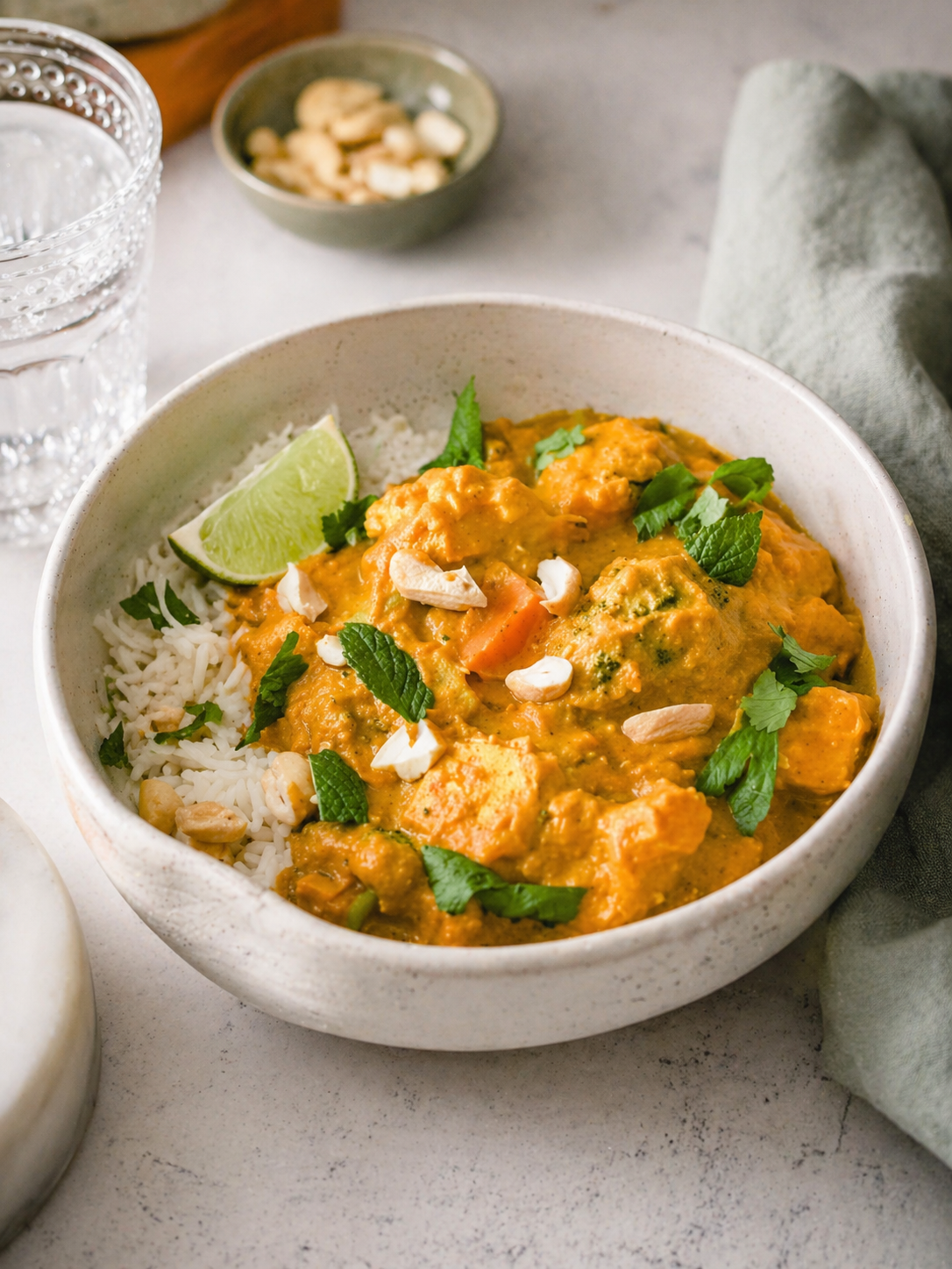 Easy Pumpkin Tofu Curry with Coconut Milk