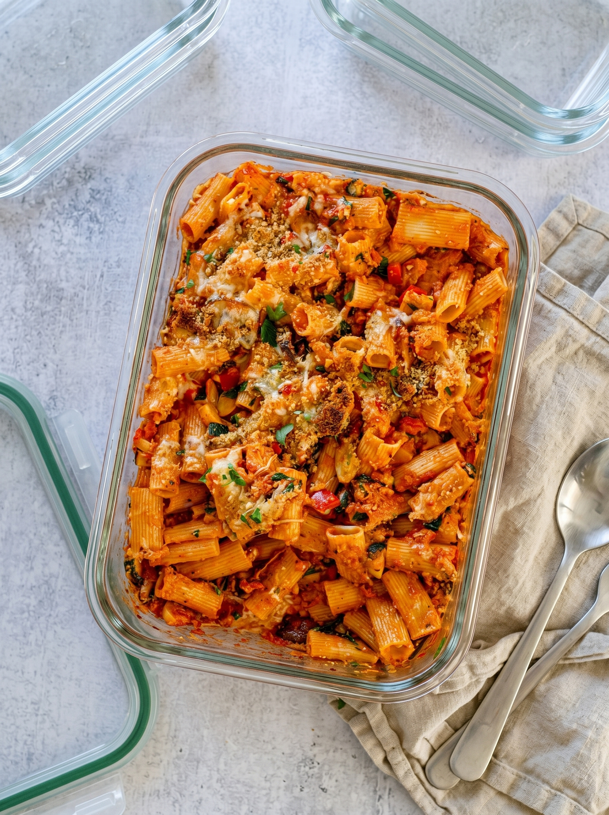Baked Pasta with Rigatoni and Vegetables