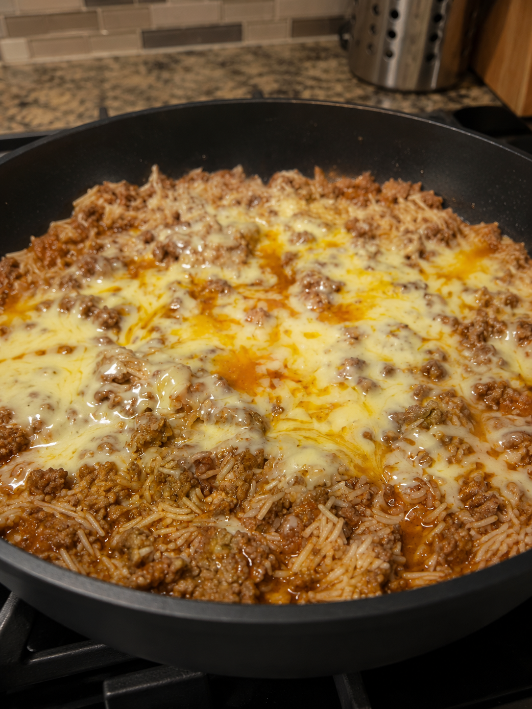 One-Pan Cheesy Taco Rice