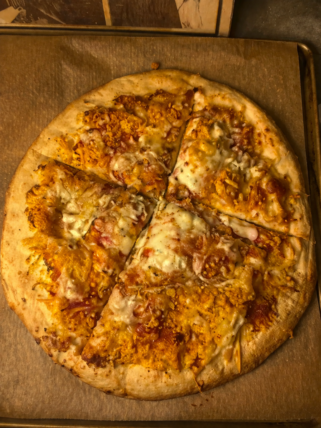 Double-Stacked Protein Wrap Pizza UFO