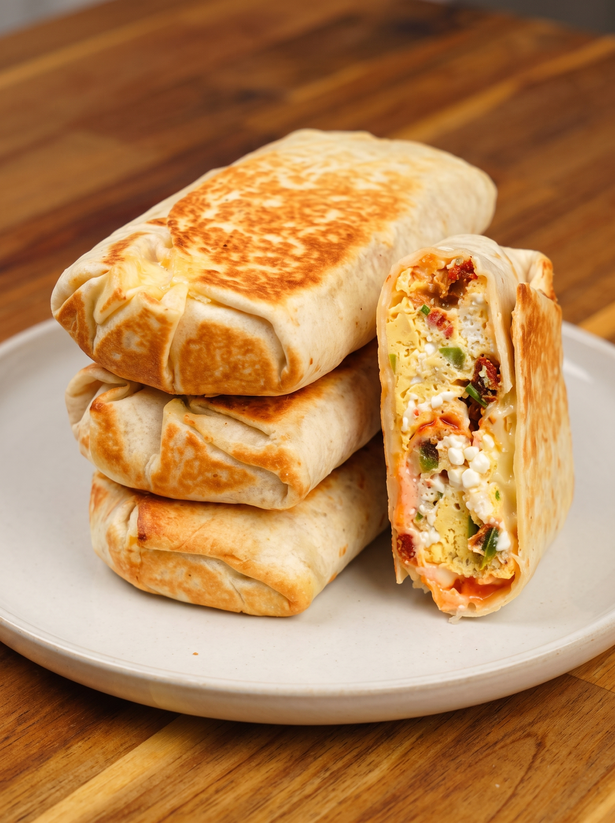 High Protein Breakfast Burritos