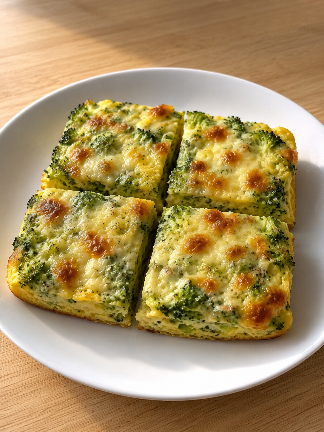 3-Ingredient Crustless Broccoli Cheddar Bake