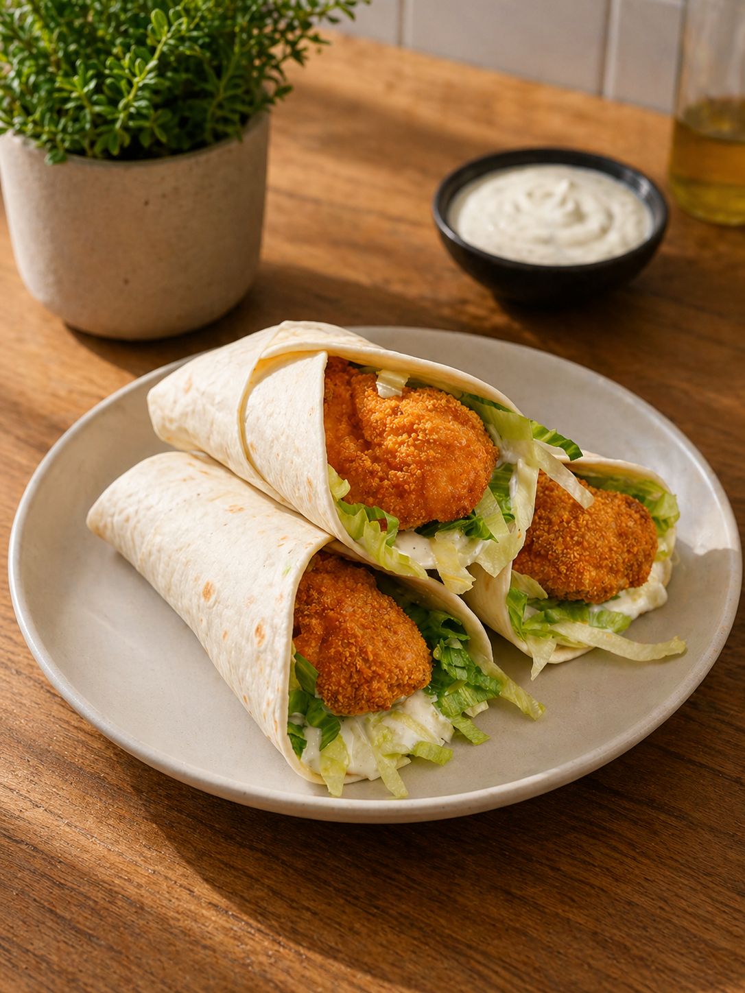 High-Protein Crispy Chicken Snack Wraps