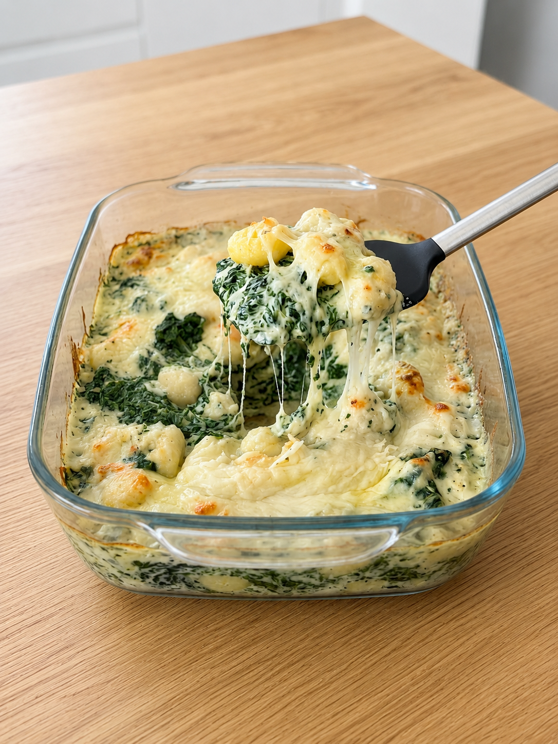 Creamy High-Protein Spinach Gnocchi One-Pot Bake