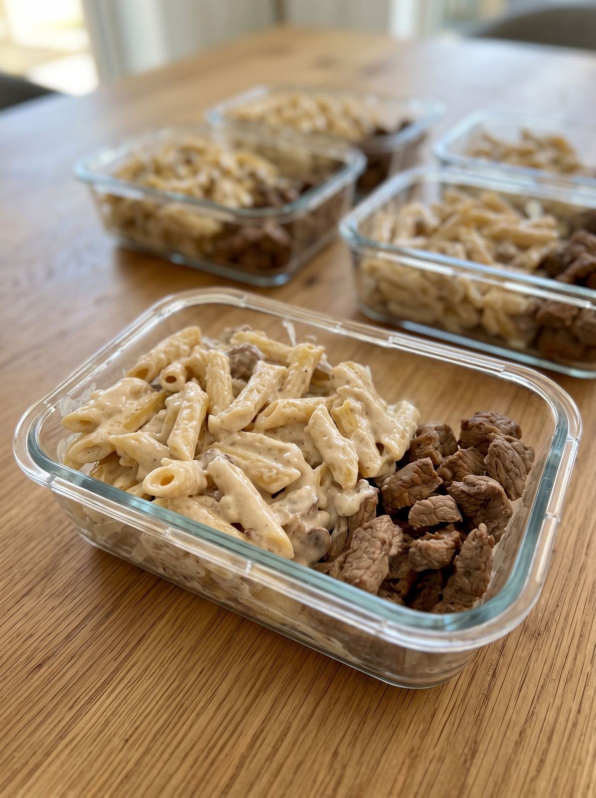 High Protein Steak Pasta