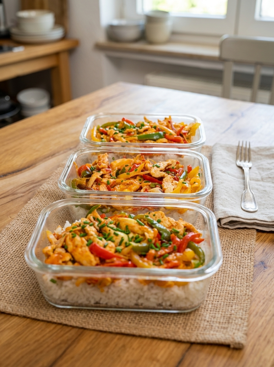 Double Cheese Chicken Rice Meal Prep