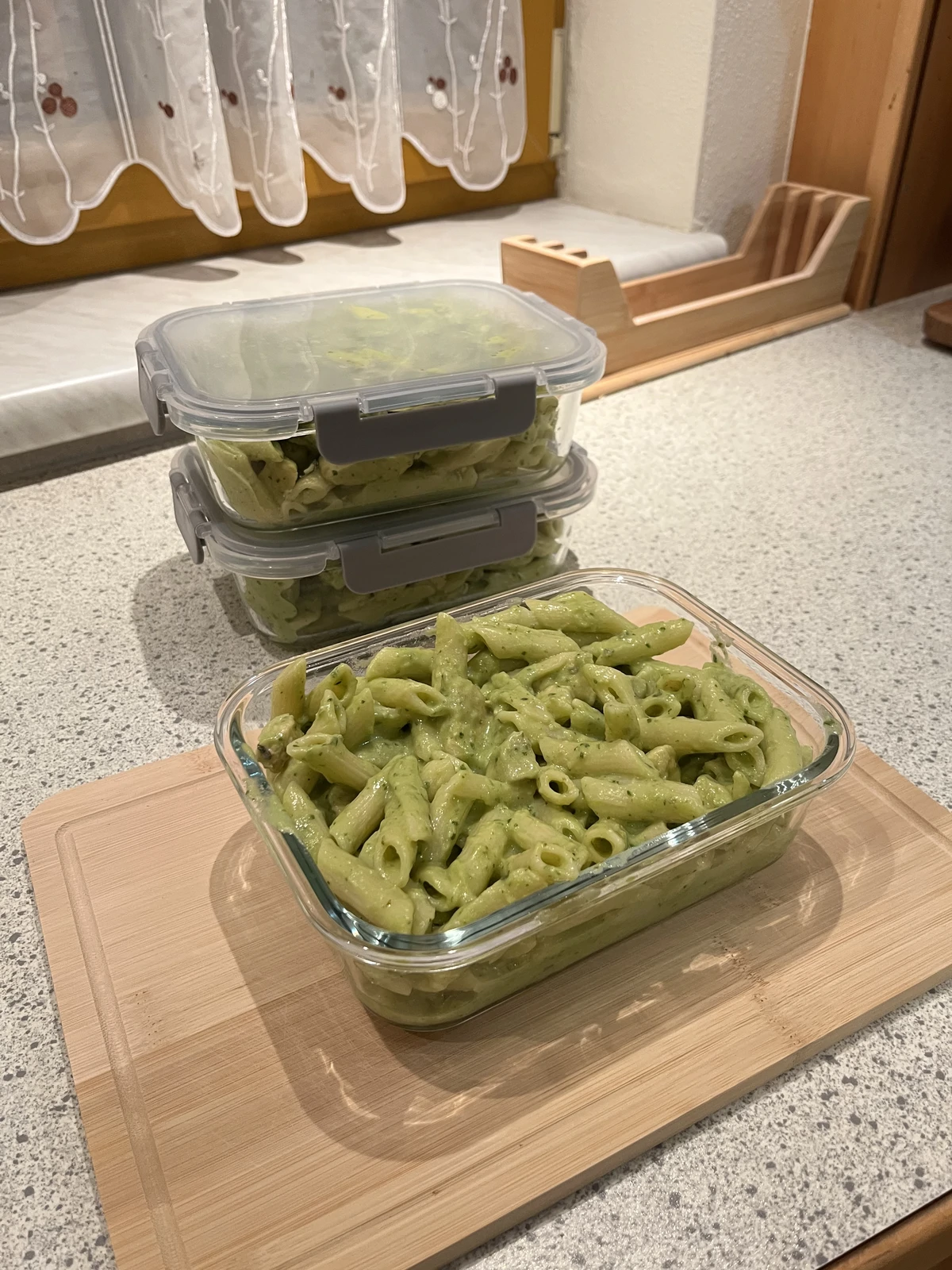 High Protein Pesto Pasta
