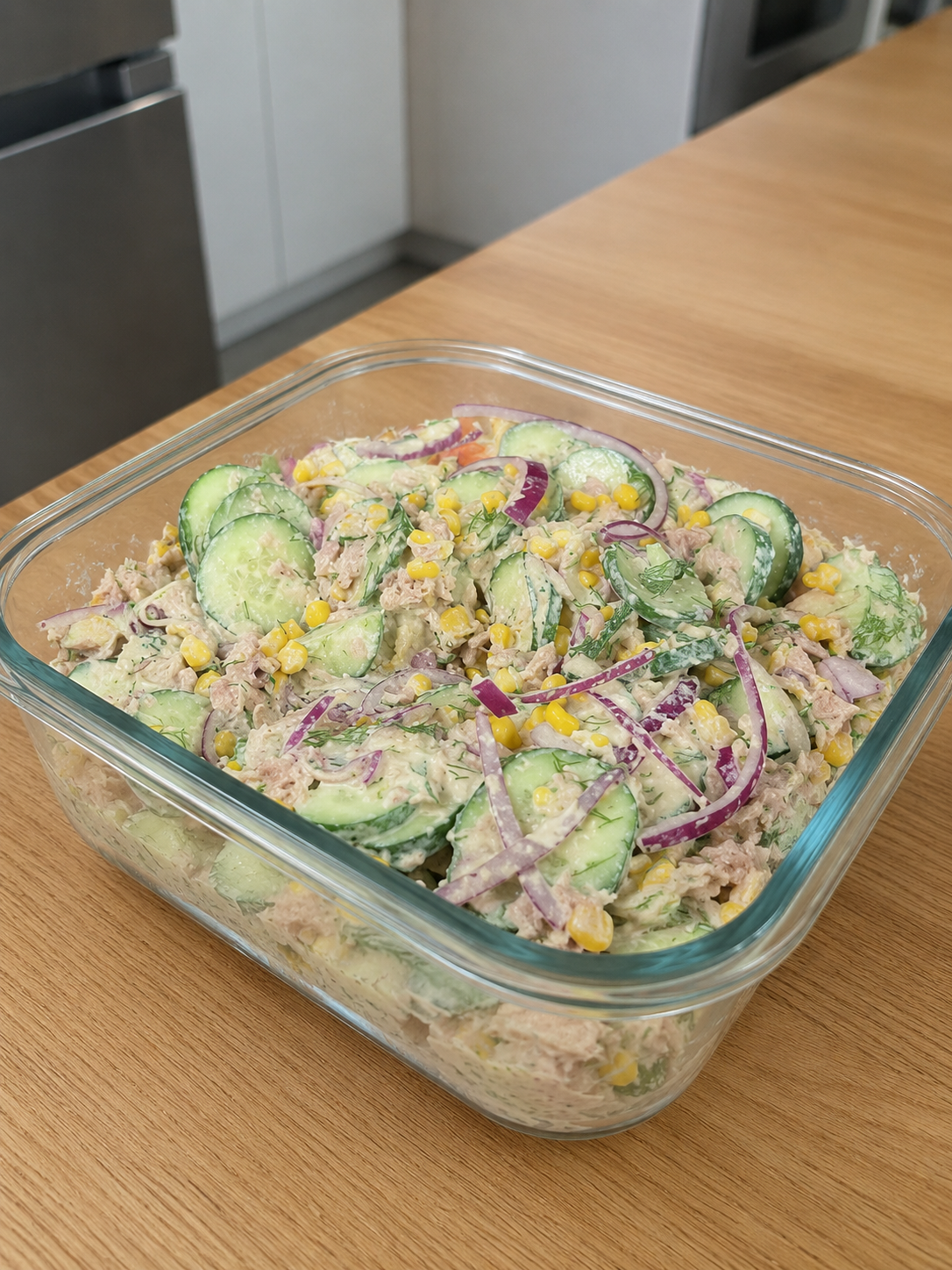 Creamy Tuna Cucumber Salad