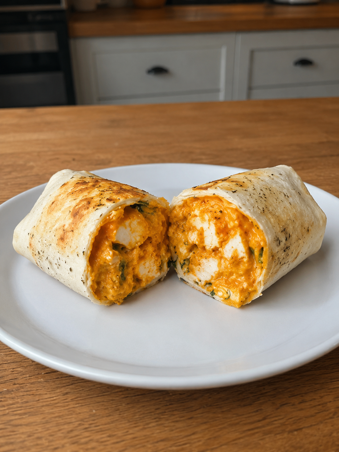 Creamy Garlic Chicken Wraps