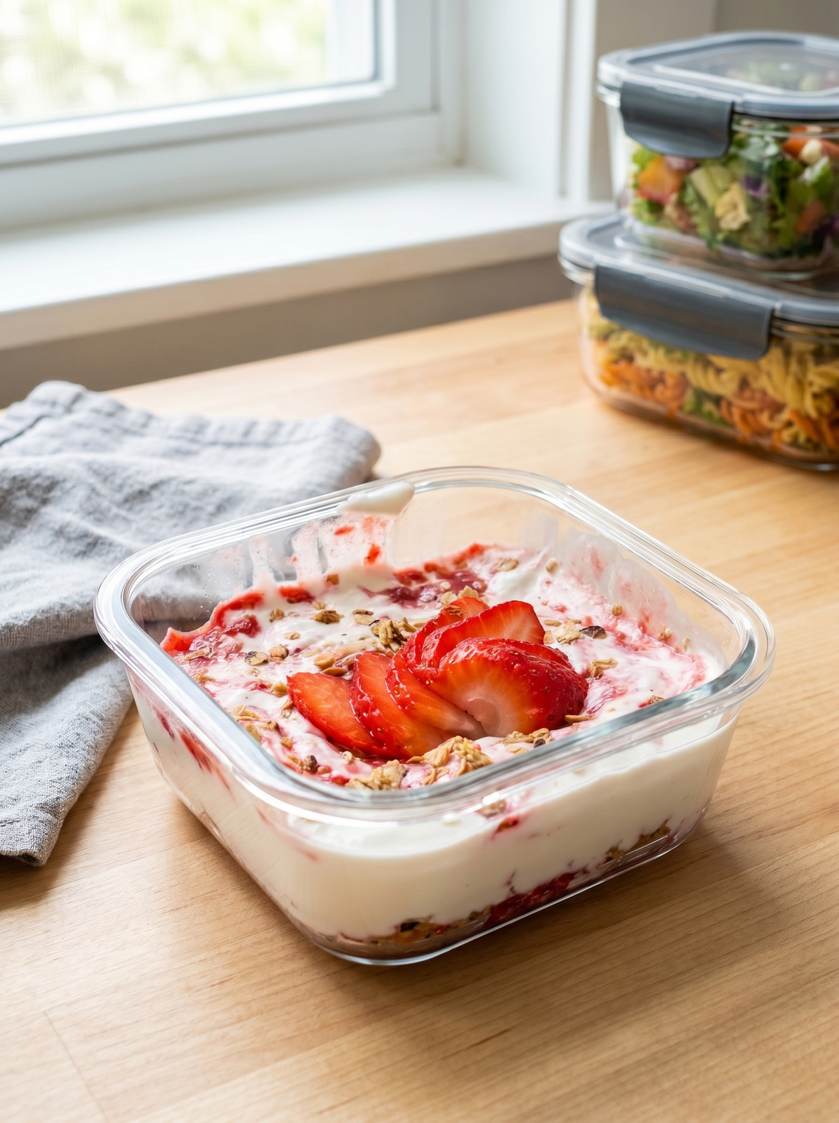 Proteinreiche Zitronen Cheesecake Bowl