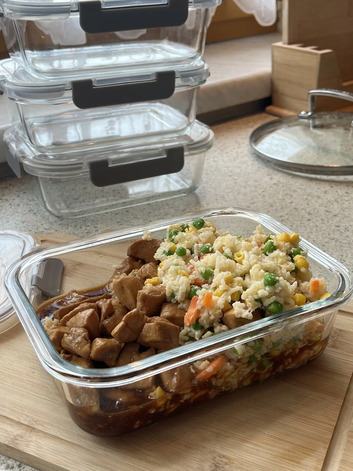 High-Protein Fried Rice with Teriyaki Chicken