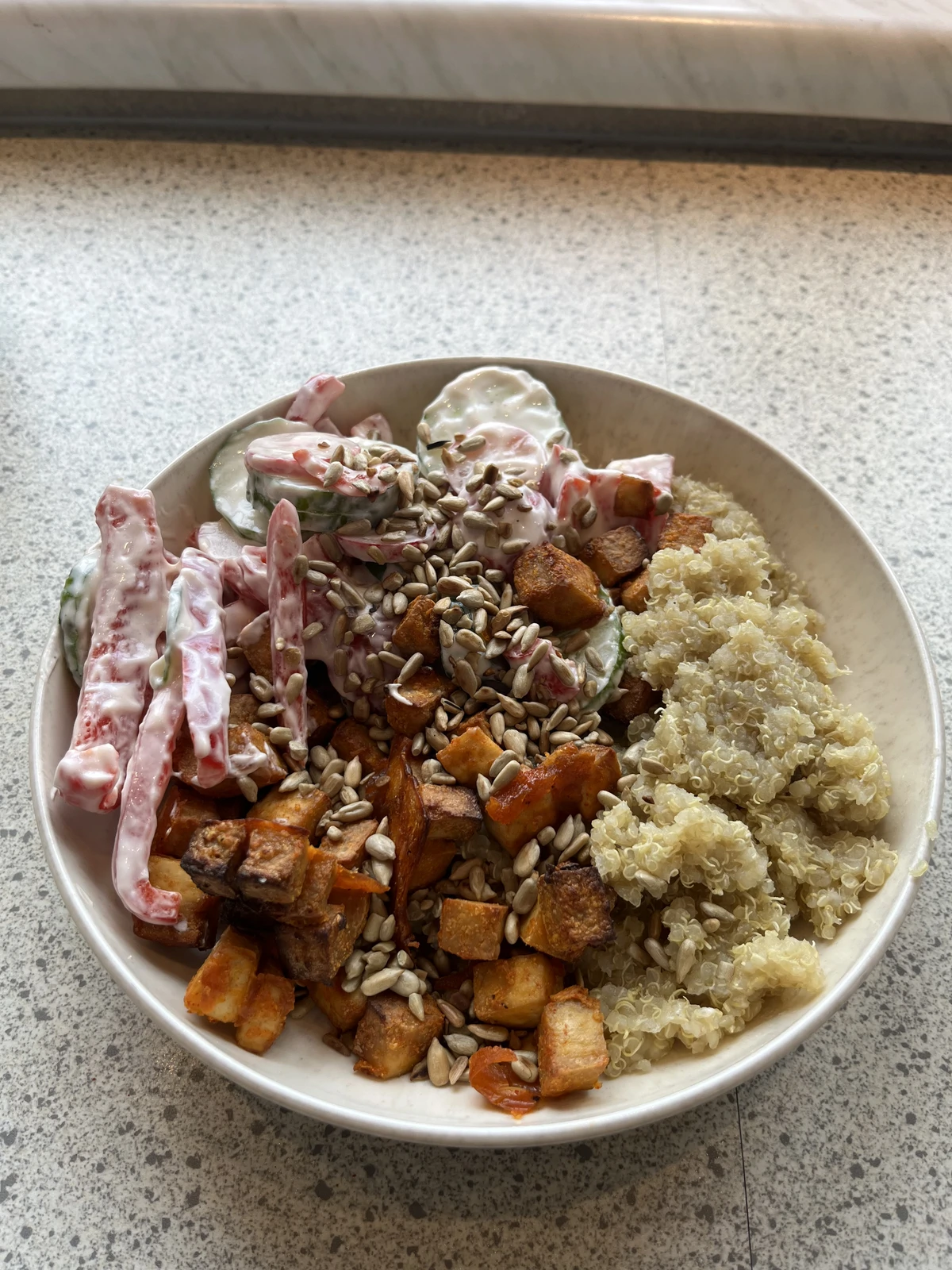 Cold Quinoa Tofu Salad