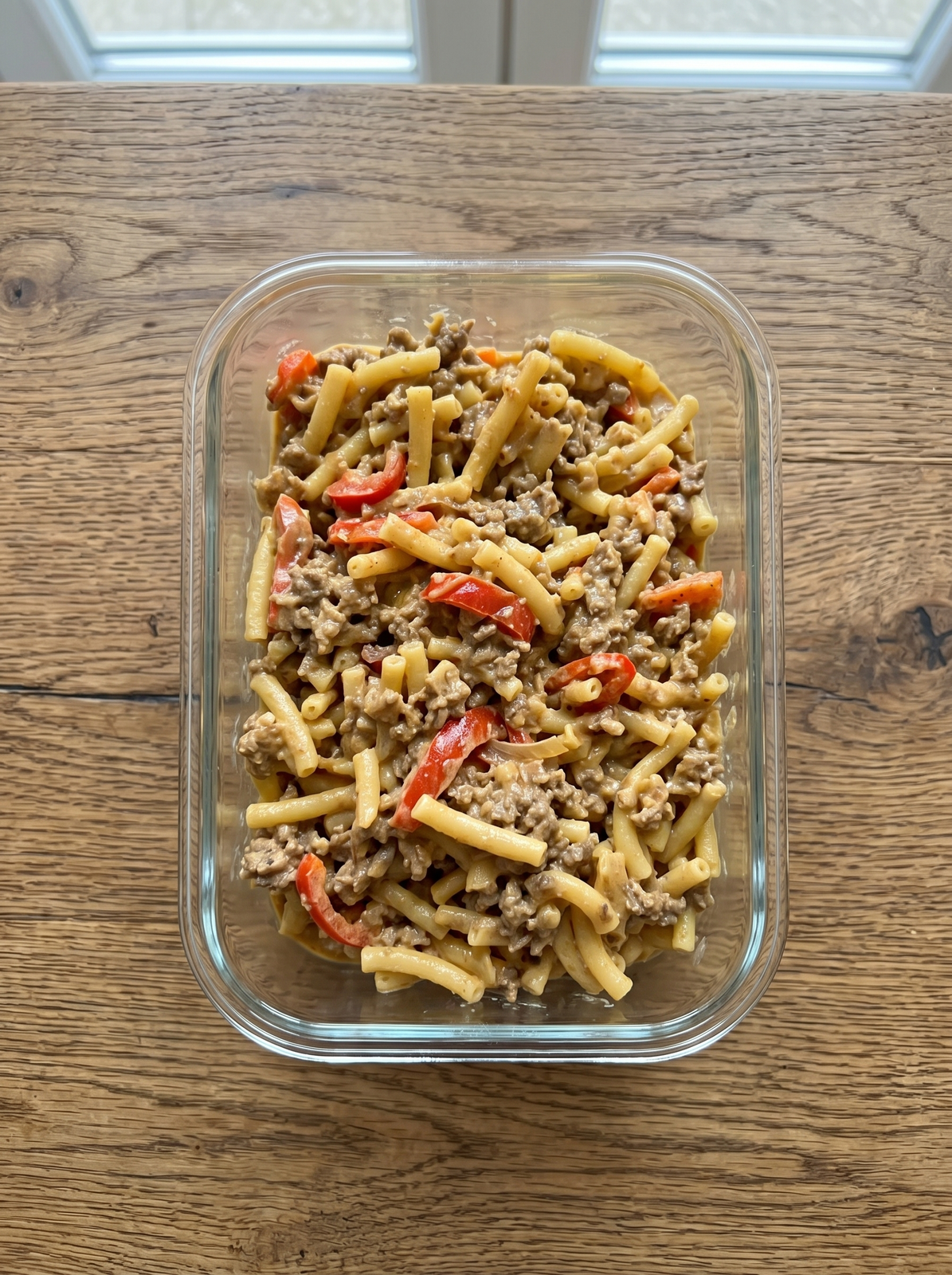 High-Protein Bell Pepper Beef Pasta Skillet
