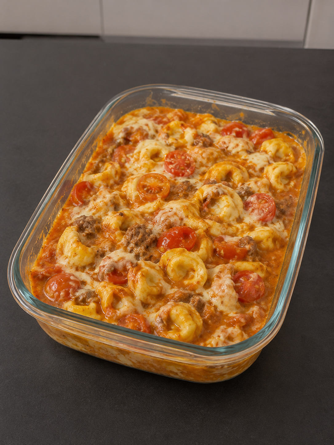 One-Pot Tortellini and Ground Beef Skillet