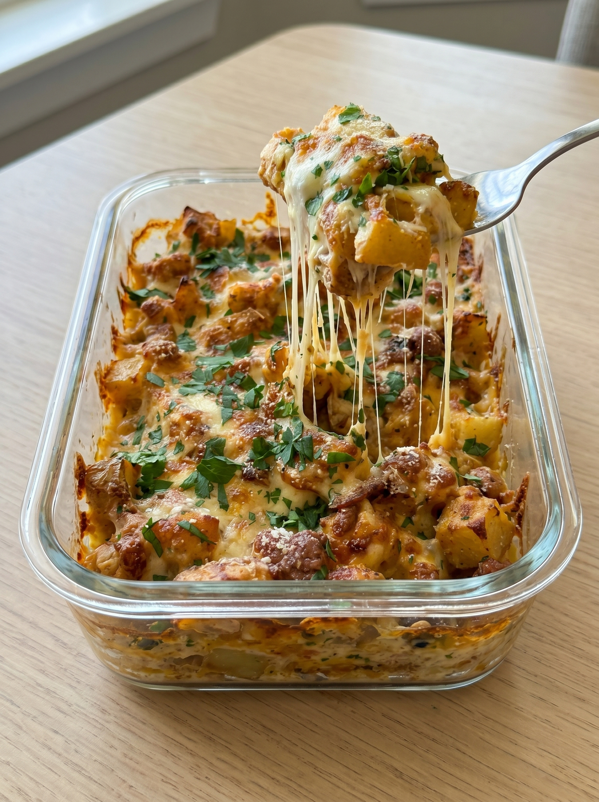 Creamy Garlic Parmesan Chicken and Potatoes