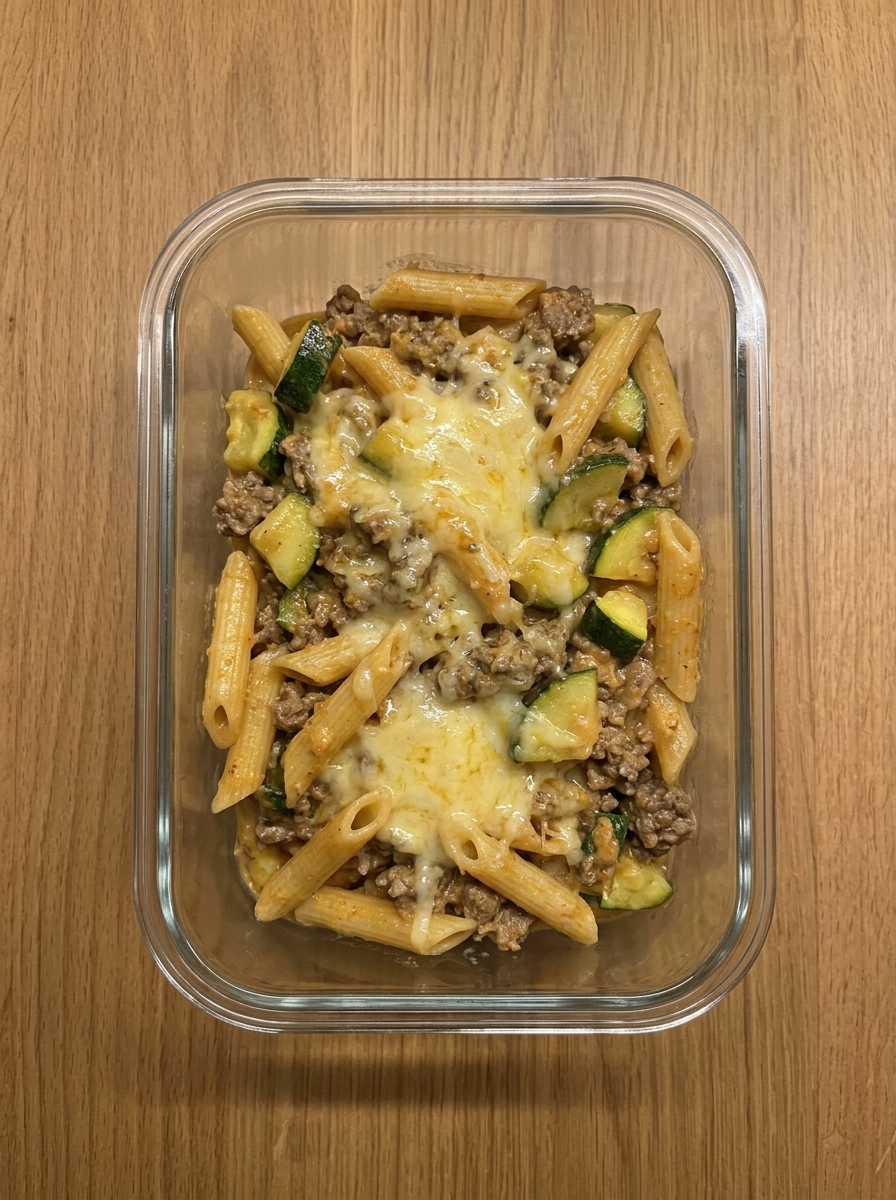 High-Protein Ground Beef Zucchini Pasta