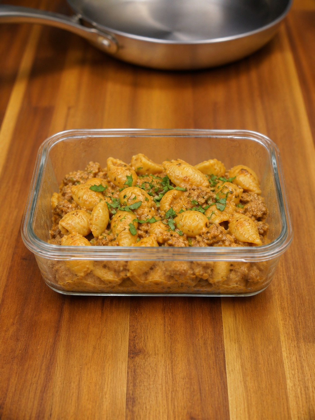 Creamy Garlic Beef Pasta Meal Prep